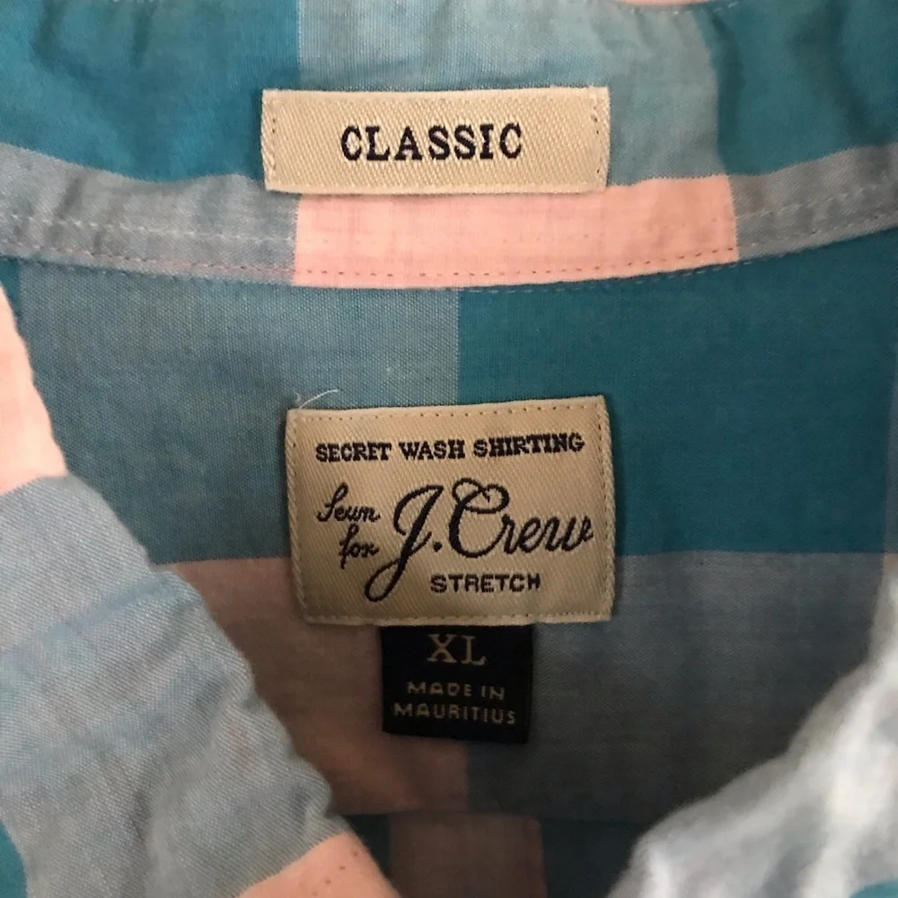 J. Crew Men’s Classic Button Down Long Sleeve Buffalo Check Shirt Size XL
